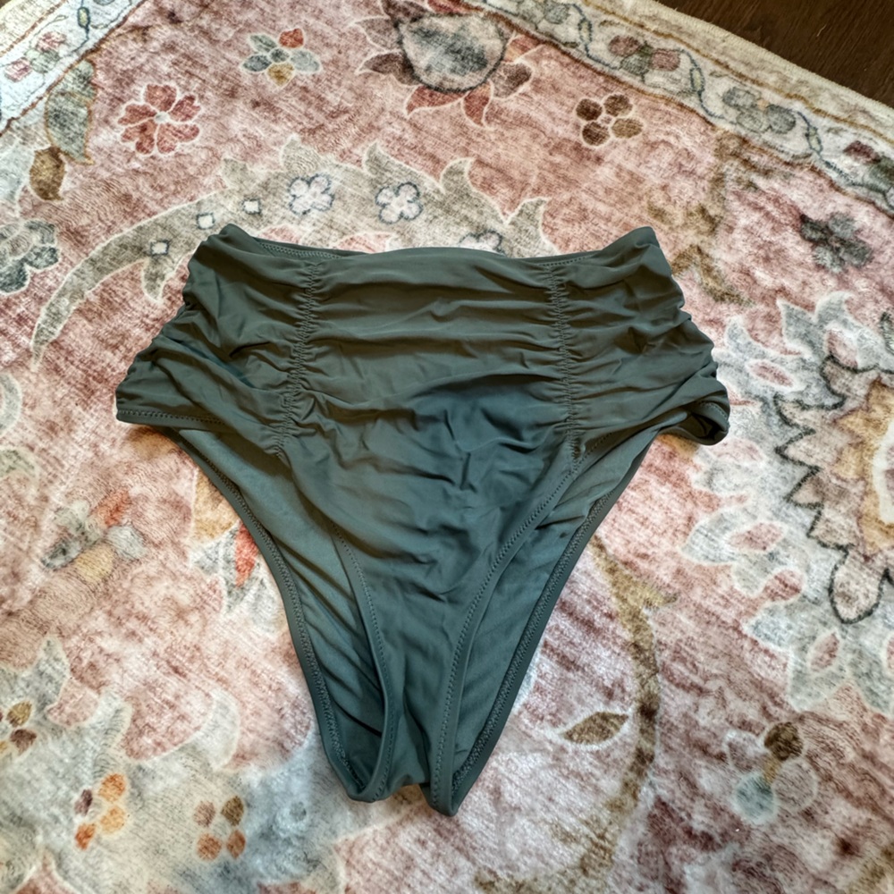 Aerie Olive High-Waisted Bikini Bottom